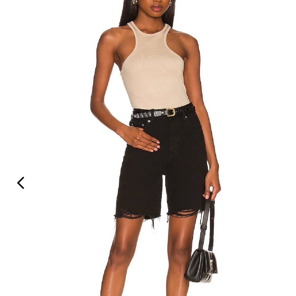 Lovers + Friends Black Devon High Rise 90’s cut off Shorts
